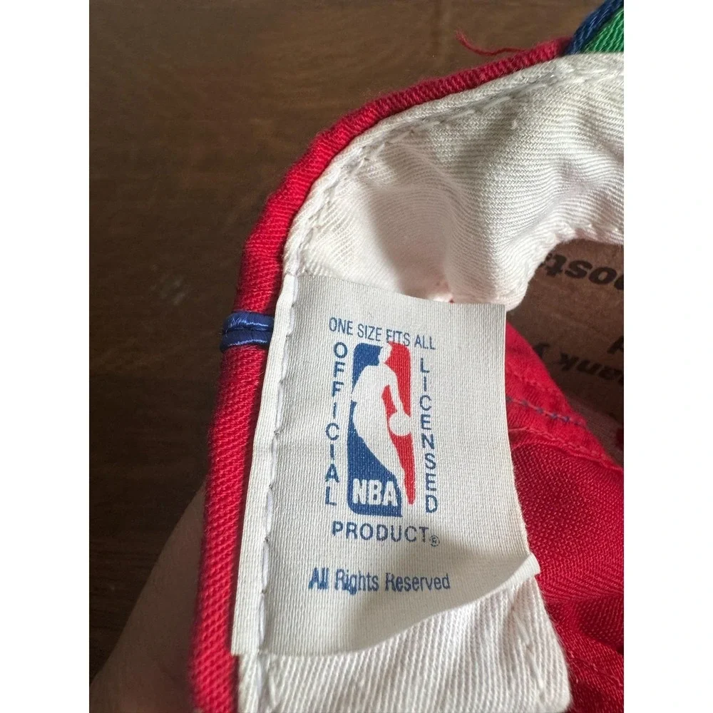 Vintage Philadelphia 76ers Hat Cap Snap Back Mens One‎ Size Red NBA Basketball